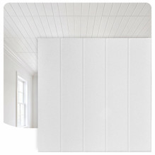 Bead Board 20 in x 20 in Glue-up Styrofoam Ceiling Tile Pack - #R104 - Plain White - Packs