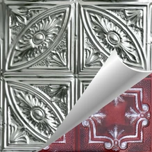 Hand Painted - Wall and Ceiling Patterns - #311 - 24"x24" - Burnt Crimson (This Is Reference For Finish Only Not The Design)