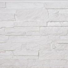 Tritan BP - 24 in x 48 in x 1.75 in Canyon's Edge Stack Stone Panel - Coconut White (7 sq. ft / per panel)