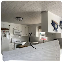 Foam Wood Ceiling Planks 39 in x 6 in Classic Gray - Packs
