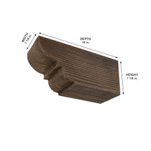 Majestic Faux Wood Corbel 7 1/8 in x 7 1/8 in x 18 in - Measurement