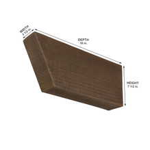 Rough Sawn Faux Wood Corbel 3 1/2 in x 7 1/2 in x 18 in (C) - Measurement Rough Sawn Faux Wood Corbel 3 1/2 in x 7 1/2 in x 18 in (C) - Measurement