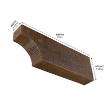 Rough Sawn Faux Wood Corbel 3 1/2 in x 7 1/2 in x 22 in - Measurement Rough Sawn Faux Wood Corbel 3 1/2 in x 7 1/2 in x 22 in - Measurement