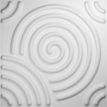 Spiral Endurawall Decorative 3D Wall Panel 20 in x 20 in - White