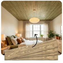 Faux Wood Ceiling Planks 39 in x 6 in Rustic Sage - Packs