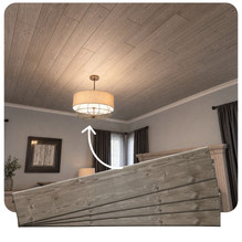 Foam Wood Ceiling Planks 39 in x 6 in Warm Gray - Packs
