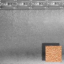 Copper Ceiling Tile - Molded Tin Fillers - #5007 - Solid Copper