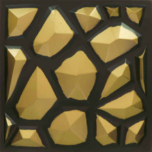 Faux Tin Ceiling Tile - Glue up - #284 - Antique Brass