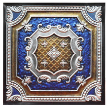 Elizabethan Shield -  FAD Hand Painted Ceiling Tile 24 in X 24 in - #CTF-034