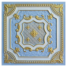 Elizabethan Shield II -  FAD Hand Painted Ceiling Tile 24 in X 24  in - #CTF-034-2