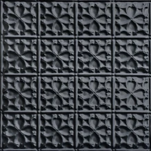 Salem - Powder Coated - Tin Ceiling Tile - #240 - 24"x24" - Black