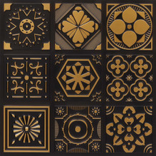 Faux Tin Ceiling Tile - Glue up - 24 in x 24 in - #347 - Antique Gold