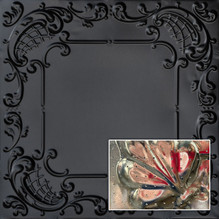 Baby's Breath 2 ft x 2 ft Shanko - Acoustical Perforated Tin Ceiling Tiles - #515 - (Pack of 20) / 80 sqft - Black