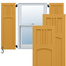 EnduraCore Composite San Miguel Mission Style Shutters (Per Pair) - Turmeric