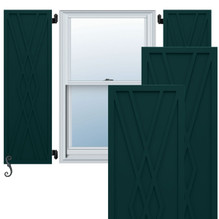 EnduraCore Composite, Florence Modern Style Shutters (Per Pair) - Thermal Green EnduraCore Composite, Florence Modern Style Shutters (Per Pair) - Thermal Green