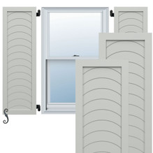 EnduraCore Composite Kyoto Modern Style Shutters (Per Pair) - Hailstorm Gray