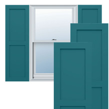 True Fit PVC Two Equal Flat Panel Shutters (Per Pair) - Antigua True Fit PVC Two Equal Flat Panel Shutters (Per Pair) - Antigua