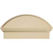 Segment Arch Signature Urethane Combination Pediment, Primed Tan - Smooth