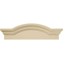 Segment Arch with Flankers Signature Urethane Pediment, Primed Tan - Smooth
