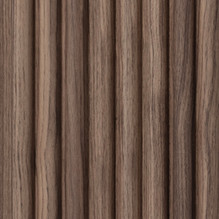 Contour Round Polystyrene Wood Wall Panels 93.7 in x 4.7 in - C5106 - Rich Walnut