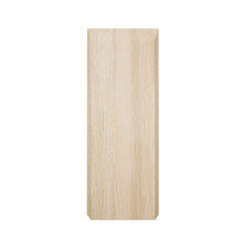 Americraft Solid Hardwood Stain Grade Smooth Plinth Block with Beveled Edge - 2 1/2"W x 6 1/2"H x 1 1/8"P - White Oak
