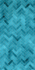 Herringbone in Calypso Blue Tile Fusion 4 ft. x 8 ft. Glue-Up FRP Wall Panel