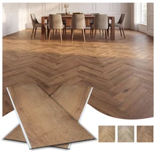 Blues Herringbone SPC Vinyl Flooring Planks - 29.5 in x 5.9 in - Harpo Oak - Covers 16.94 sq. ft. per pack