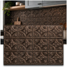 Savannah MirroFlex Brushed Onyx 18 in. x 24 in. Glue-Up PVC