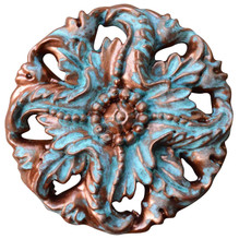 FAD Hand Painted Rosette Monique 3-1/8 in. OPRF-003-A-CGP