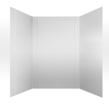 Rib1 Shower Wall Panels Surround - White