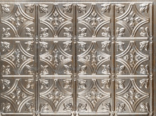 Savannah MirroFlex Vintage Metal 18 in. x 24 in. Glue-Up PVC Backsplash Kit - Includes 5 Tiles, 2 J-Trims & 1 Inside Corner Trim