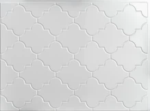 Morocco MirroFlex Gloss White 18 in. x 24 in. Glue-Up PVC Backsplash Kit