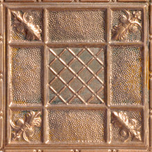 Raleigh - Copper Ceiling Tile - #523 - Aged Copper / Aged Lacquered Copper