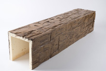 Faux Wood Beam - Hand Hewn + Light Walnut