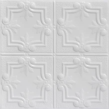 Antoinette - Powder Coated - Tin Ceiling Tile - #321 - 24"x24" - White