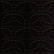 Flutterby - Powder Coated - Tin - Ceiling Tile - #335  - 24"x24" - Black