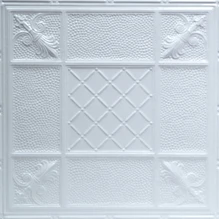 Raleigh - Powder Coated - Tin - Wall and Ceiling Patterns - #523 - 24"x24" - White
