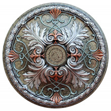 Winter Blossom II - FAD Hand Painted Ceiling Medallion - #CCMF-112-4