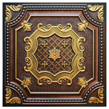 Elizabethan Shield - FAD Hand Painted Ceiling Tile - #CTF-015 Elizabethan Shield - FAD Hand Painted Ceiling Tile - #CTF-015