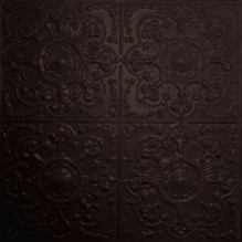 Jubilee - Shanko - Powder Coated - Tin Ceiling Tile - 24 in x 24 in - #301 - Black