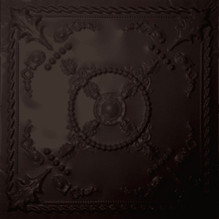 Bourbon - Powder Coated - Tin Ceiling Tile - 24 in x 24 in - #520 - Black