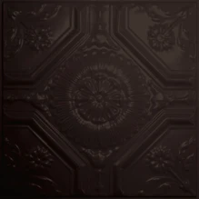 Larkspur - Powder Coated - Tin Ceiling Tile - 24 in x 24 in - #506 - Black