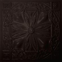 Renaissance - Tin Ceiling Tile by Shanko - #512 - 24"x24" - Black