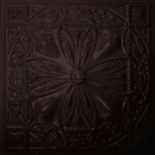 Renaissance - Powder Coated - Tin Ceiling Tile - 24 in x 24 in - #512 - Black