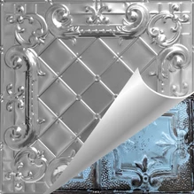 Romeo,Romeo - Hand Painted- Tin Ceiling Tile- #502-"24x24"- Shabby Chic Blue  (This is reference for Finish only not the design)