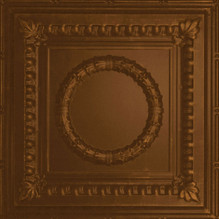 Victory - Shanko - Hand Painted - Tin Ceiling Tile - #503 - 24"x24" - Antique Copper