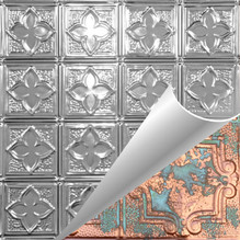 Clover - Shanko - Hand Painted - Tin Ceiling Tile - #203 - 24"x24" - Copper Green Patina (This is reference for Finish only not the design) Clover - Shanko - Hand Painted - Tin Ceiling Tile - #203 - 24"x24" - Copper Green Patina (This is reference for Finish only not the design)