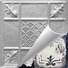 Raleigh - Shanko - Hand Painted - Wall and Ceiling Patterns - #523 - 24"x24" - Shabby Chic Cream (This is reference for Finish only not the design)