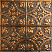 Tiptoe - Hand Painted - Wall and Ceiling Patterns - #309 - 24"x24" - Antique Rustic Black