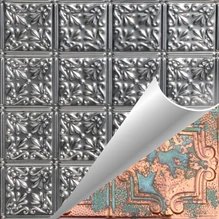 Hand Painted - Wall and Ceiling Patterns - #211 - 24"x24" -  Copper Green Patina (This is reference for Finish only not the design)